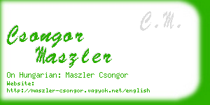 csongor maszler business card